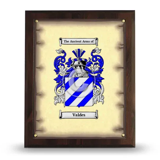 Valdes Coat of Arms Plaque