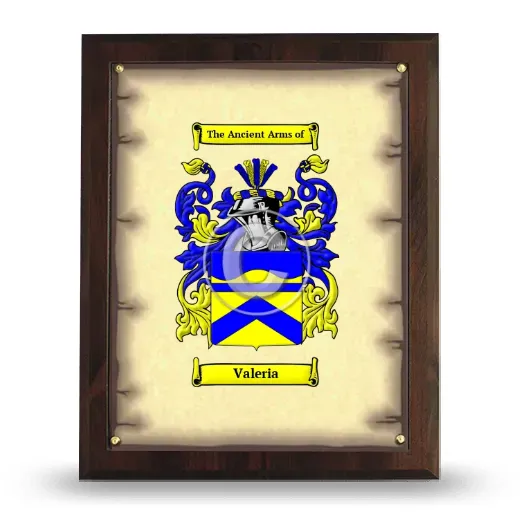 Valeria Coat of Arms Plaque