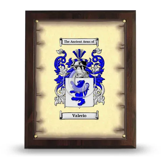Valerio Coat of Arms Plaque