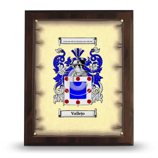 Vallejo Coat of Arms Plaque