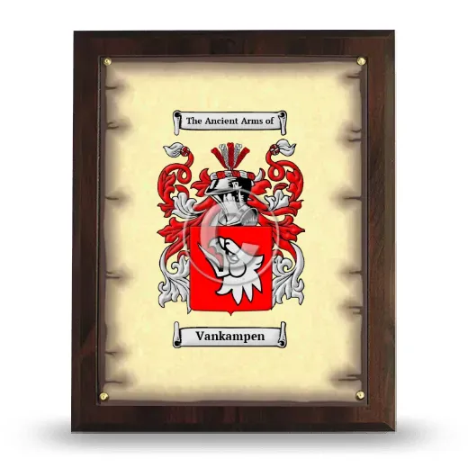 Vankampen Coat of Arms Plaque