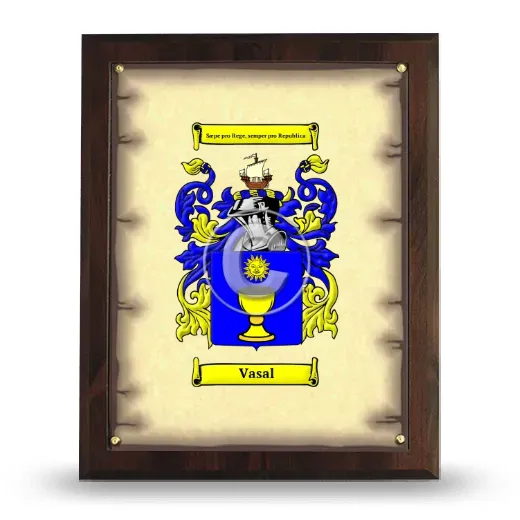 Vasal Coat of Arms Plaque