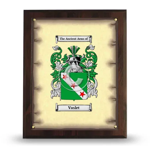Vaslet Coat of Arms Plaque