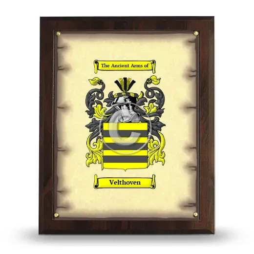 Velthoven Coat of Arms Plaque