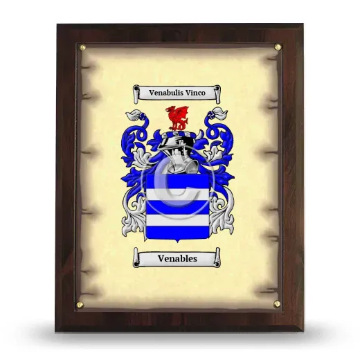 Venables Coat of Arms Plaque