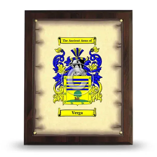 Verga Coat of Arms Plaque