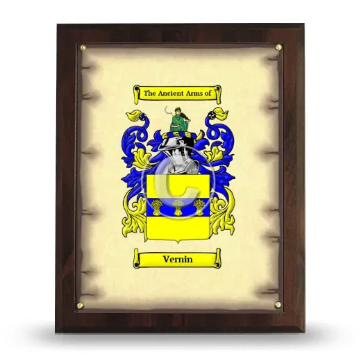 Vernin Coat of Arms Plaque
