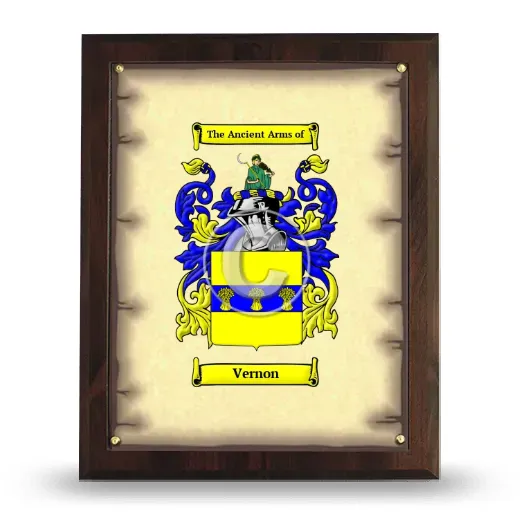 Vernon Coat of Arms Plaque