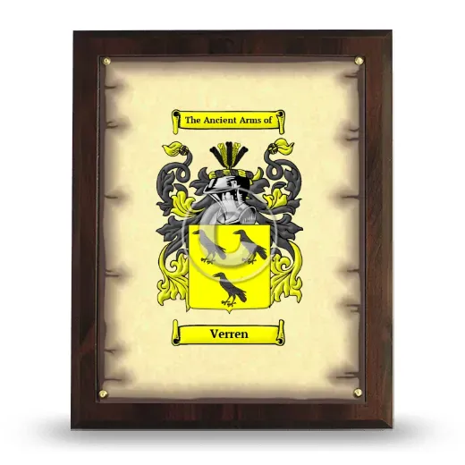 Verren Coat of Arms Plaque