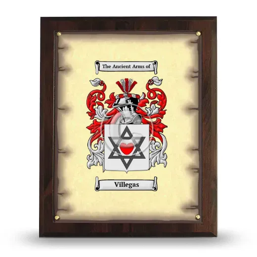 Villegas Coat of Arms Plaque