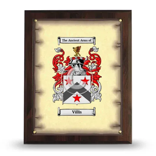 Villis Coat of Arms Plaque