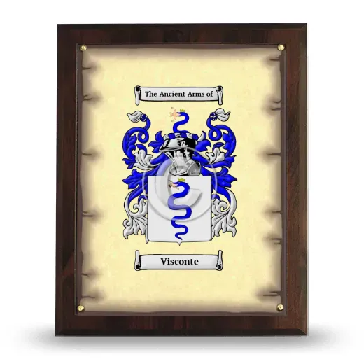 Visconte Coat of Arms Plaque