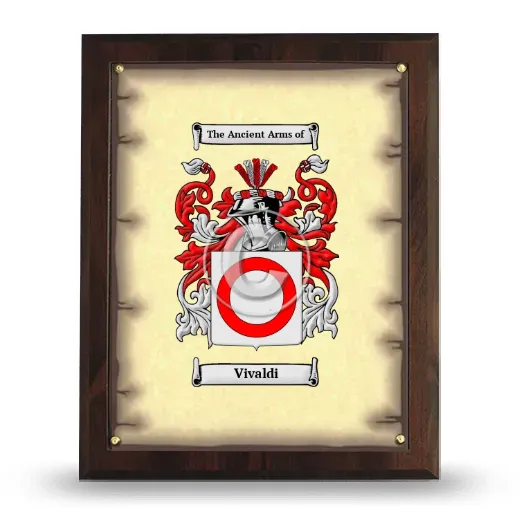 Vivaldi Coat of Arms Plaque