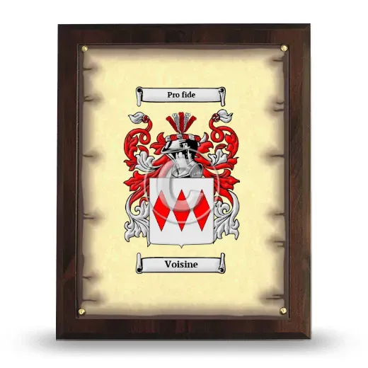 Voisine Coat of Arms Plaque