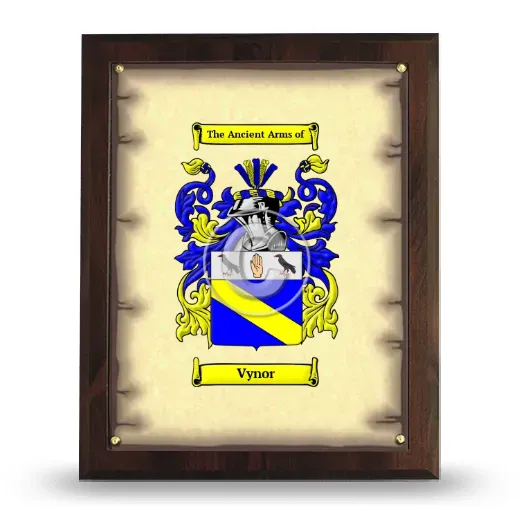 Vynor Coat of Arms Plaque