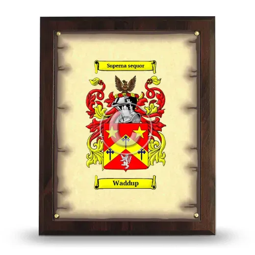 Waddup Coat of Arms Plaque