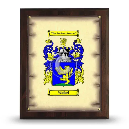 Waibel Coat of Arms Plaque