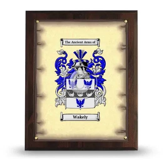 Wakely Coat of Arms Plaque