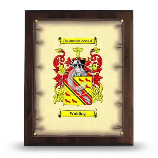 Walding Coat of Arms Plaque