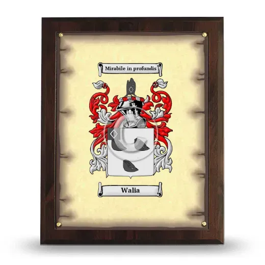 Walia Coat of Arms Plaque