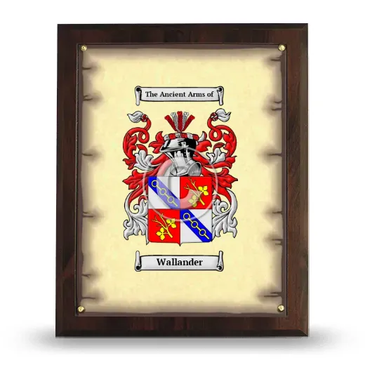 Wallander Coat of Arms Plaque