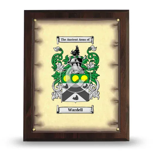 Wardell Coat of Arms Plaque