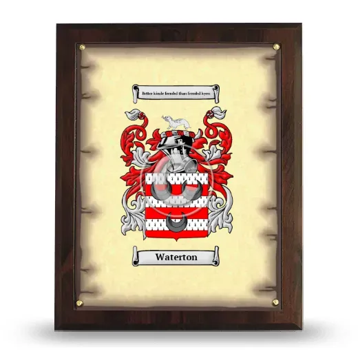 Waterton Coat of Arms Plaque