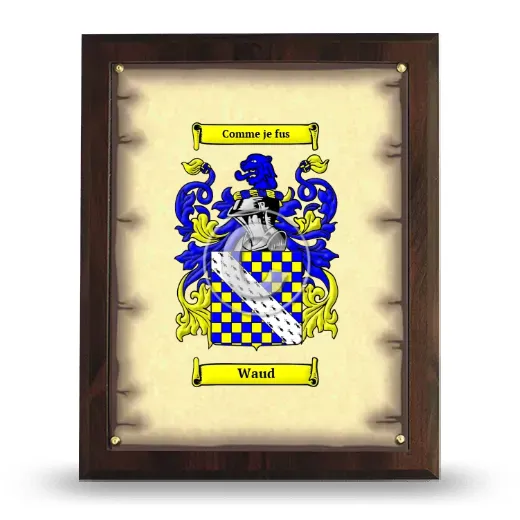 Waud Coat of Arms Plaque
