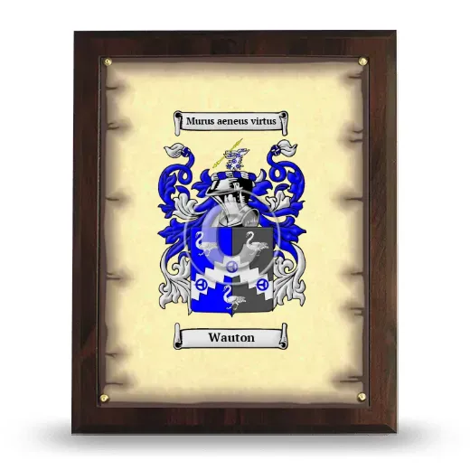 Wauton Coat of Arms Plaque