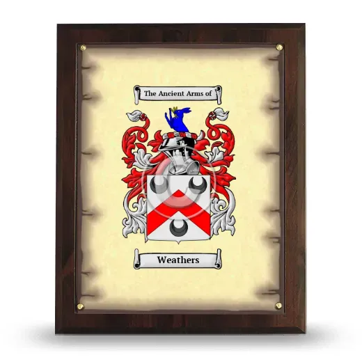 Weathers Coat of Arms Plaque