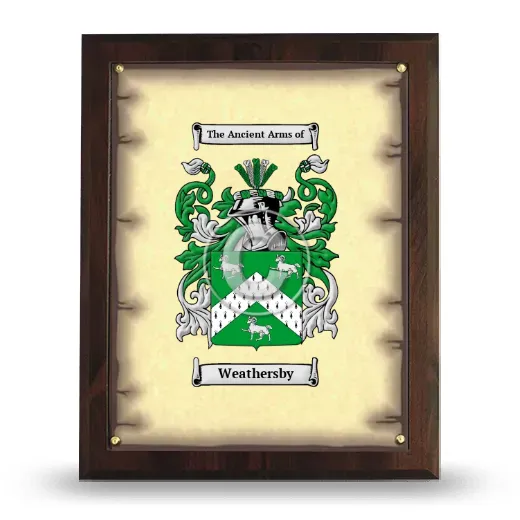 Weathersby Coat of Arms Plaque