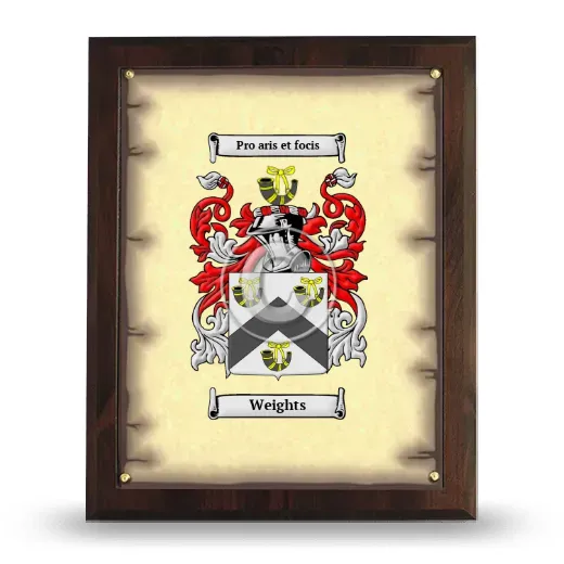 Weights Coat of Arms Plaque