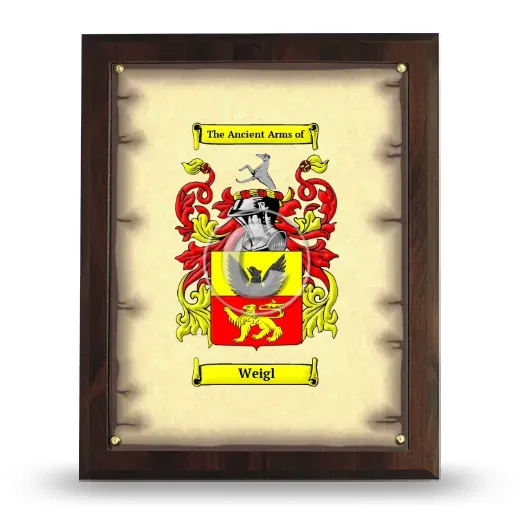 Weigl Coat of Arms Plaque