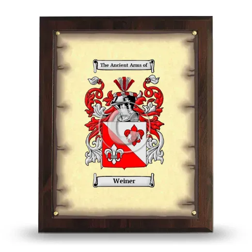 Weiner Coat of Arms Plaque