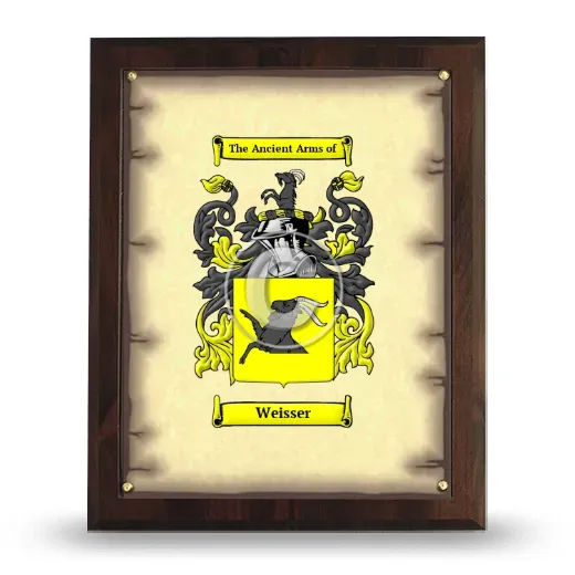 Weisser Coat of Arms Plaque