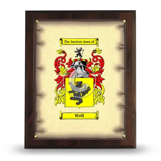 Well Coat of Arms Plaque