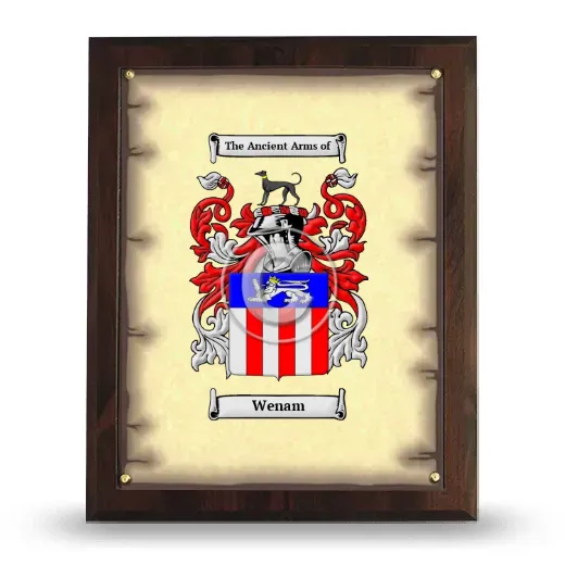 Wenam Coat of Arms Plaque