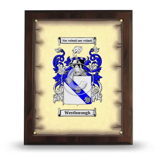 Westborough Coat of Arms Plaque