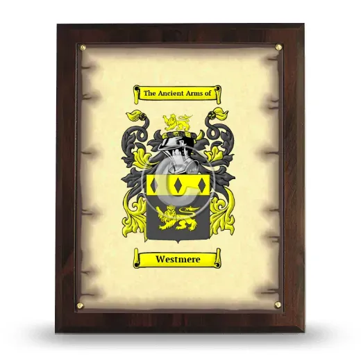 Westmere Coat of Arms Plaque