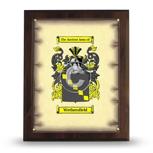 Wethersfield Coat of Arms Plaque