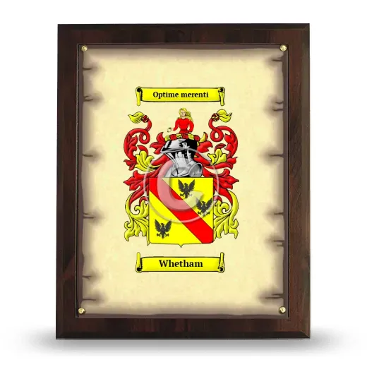 Whetham Coat of Arms Plaque