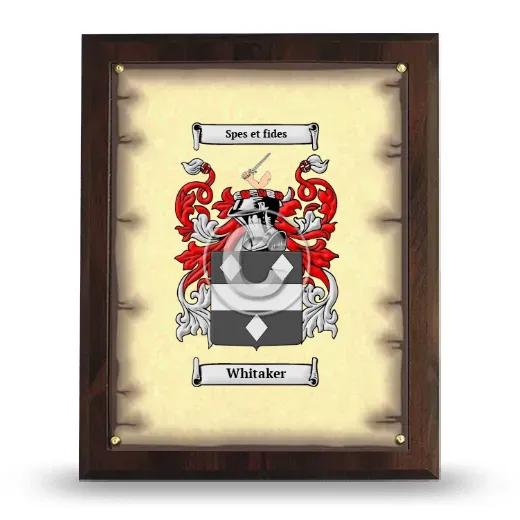 Whitaker Coat of Arms Plaque