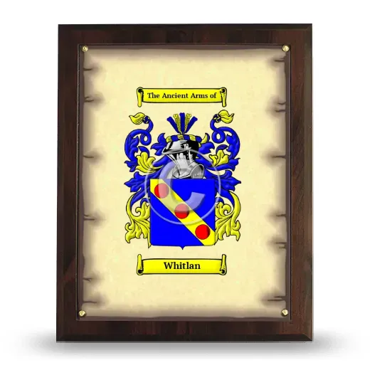 Whitlan Coat of Arms Plaque