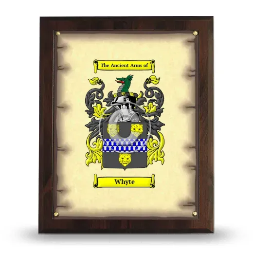 Whyte Coat of Arms Plaque