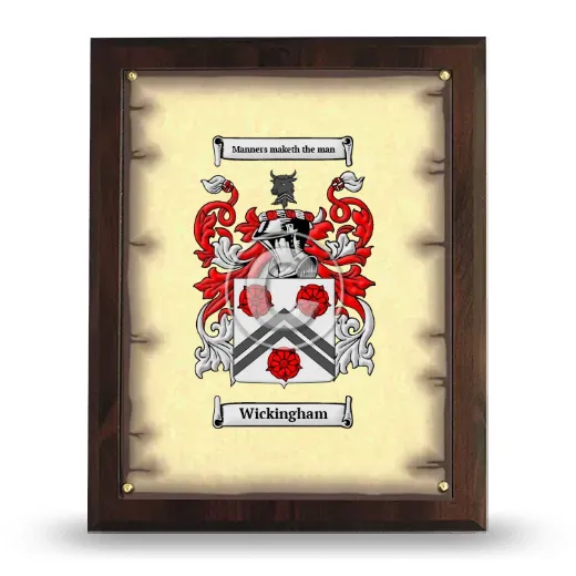 Wickingham Coat of Arms Plaque