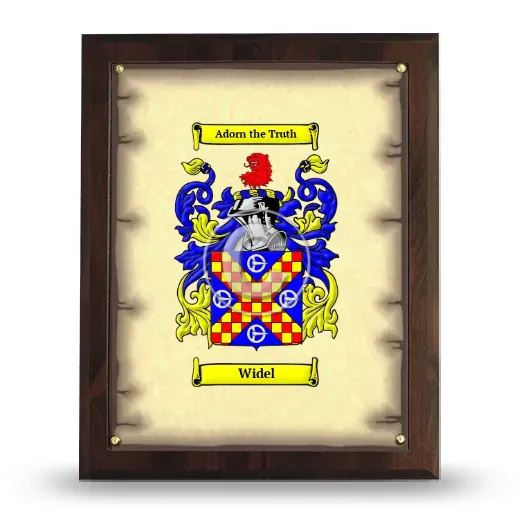 Widel Coat of Arms Plaque