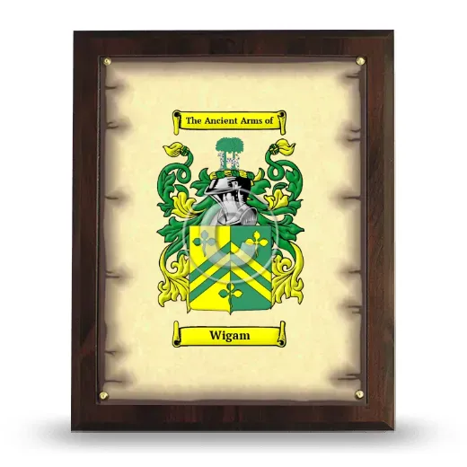 Wigam Coat of Arms Plaque