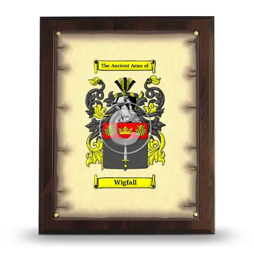 Wigfall Coat of Arms Plaque