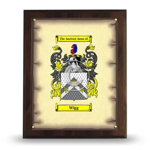 Wigg Coat of Arms Plaque
