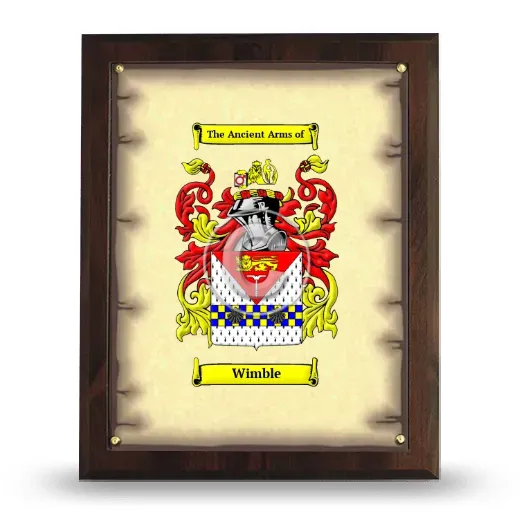 Wimble Coat of Arms Plaque